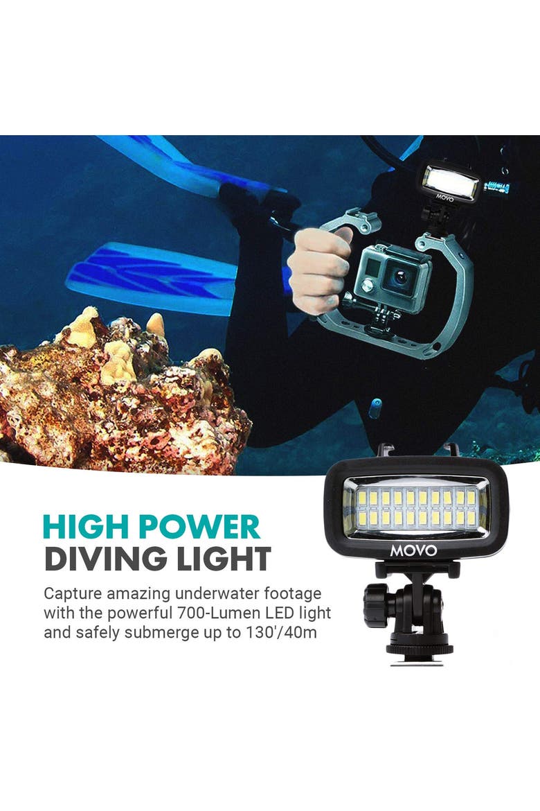 LED-WP Underwater High-Power LED Video Light - Compatible with GoPro, DSLR, Alternate, color, Black