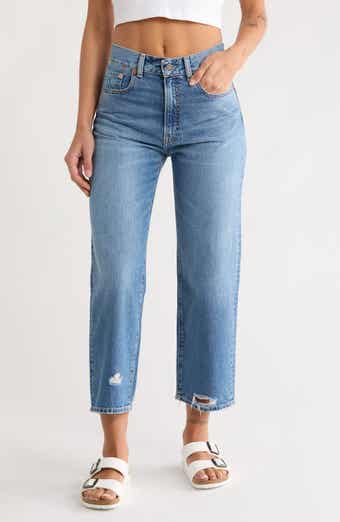 DENIMIST Pierce High Waist Crop Straight Leg Jeans