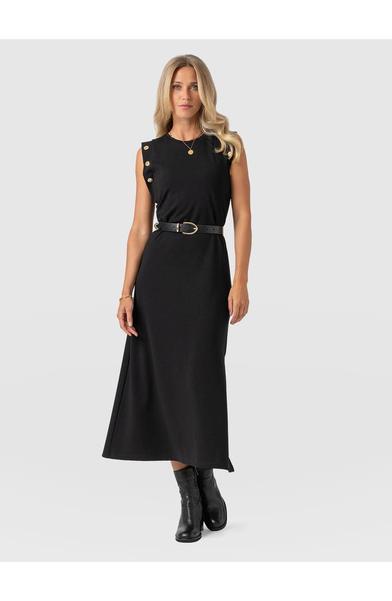 Saint + Sofia Rowan Dress, Main, color, Black
