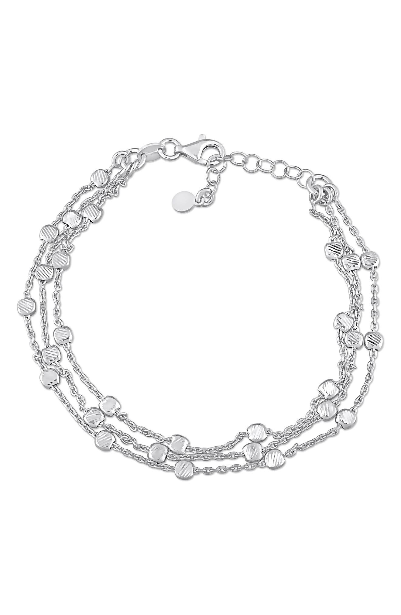 DELMAR Sterling Silver Multi-Strand Link Bracelet