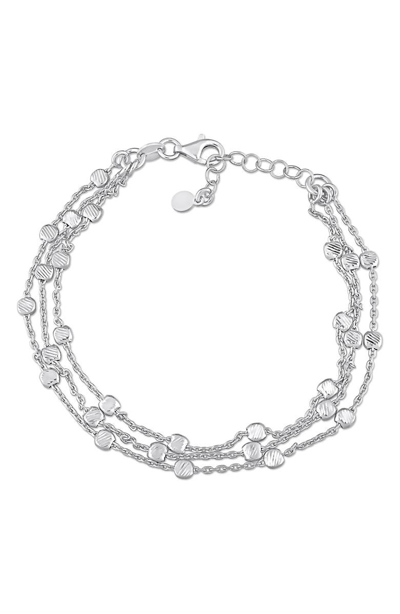 DELMAR Sterling Silver Multi-Strand Link Bracelet, Main, color, Silver