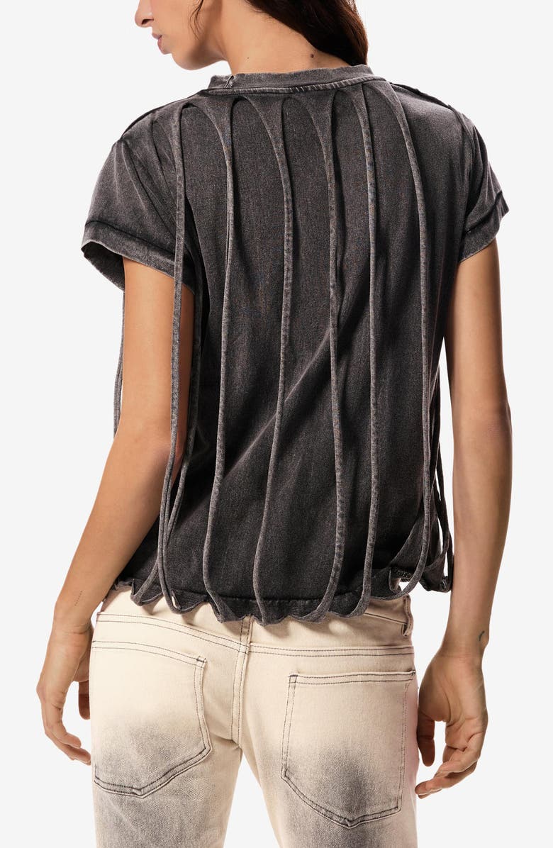 Desigual Slit Overlay T-Shirt, Alternate, color,