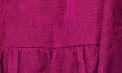Eliza J Long Sleeve Tiered Faux Wrap Dress In Berry