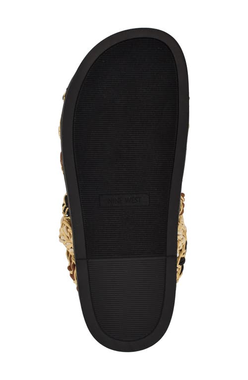 Nine West Gilma Slide Sandal In Light Natural