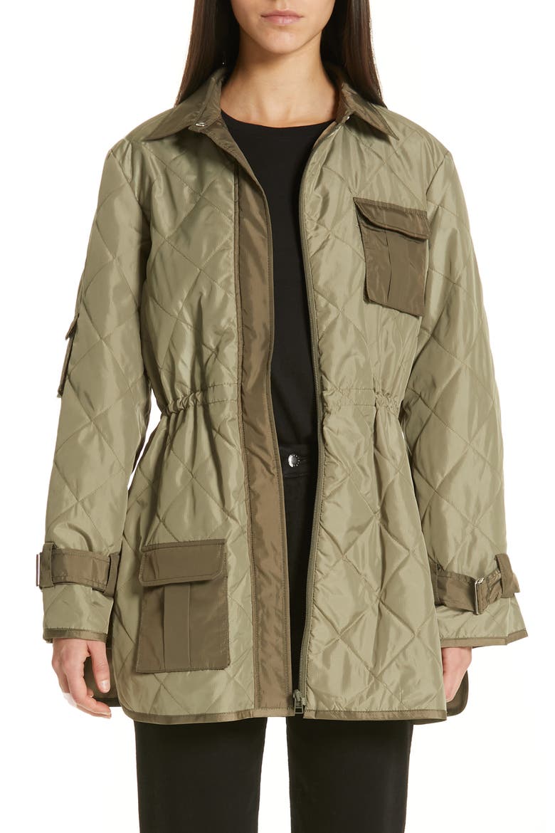 Quilted Ripstop Jacket, Main, color, ALOE