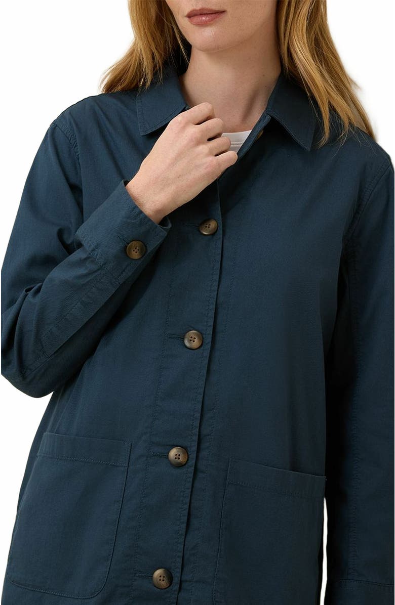 Pact Organic Cotton Daily Twill Oversized Lightweight Jacket, Alternate, color, French Navy