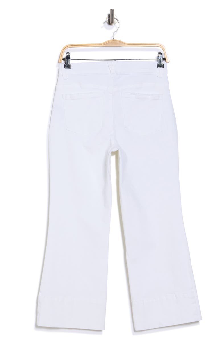 Democracy Button Fly Crop Wide Leg Pants, Alternate, color, Optic White