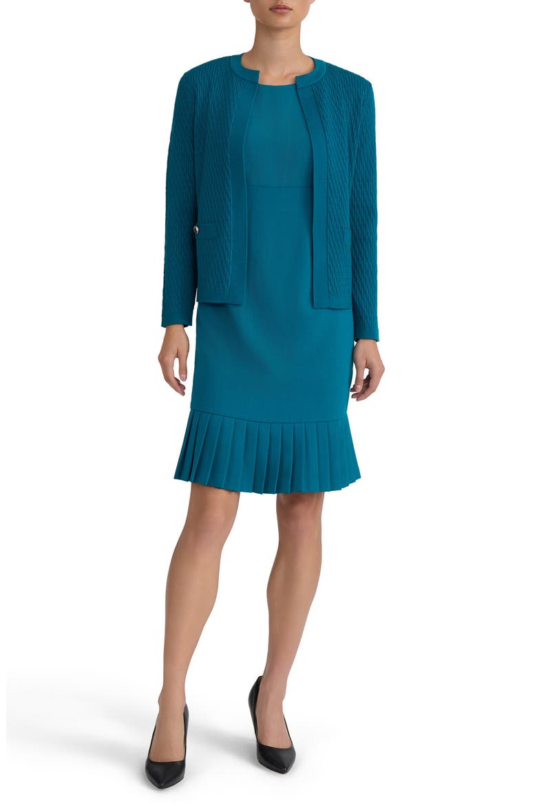 Kissing Front Cardigan, Alternate, color, BOTTLE TEAL