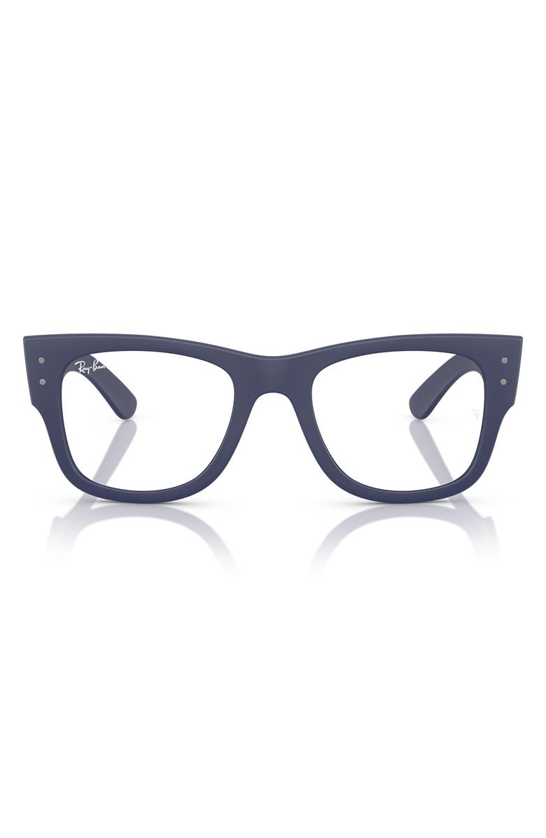 Ray-Ban Mega Wayfarer Liteforce 50mm Rectangular Optical Glasses, Main, color, Blue