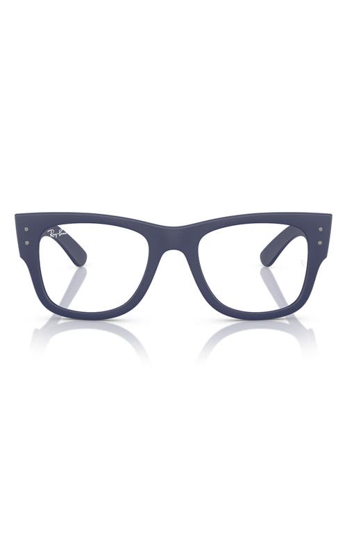 Ray Ban Ray-ban 52mm Square Optical Glasses In Blue