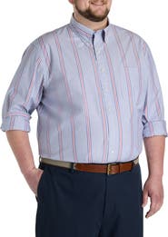 Brooks Brothers Big & Tall  Multi-Striped Oxford Friday Sport Shirt