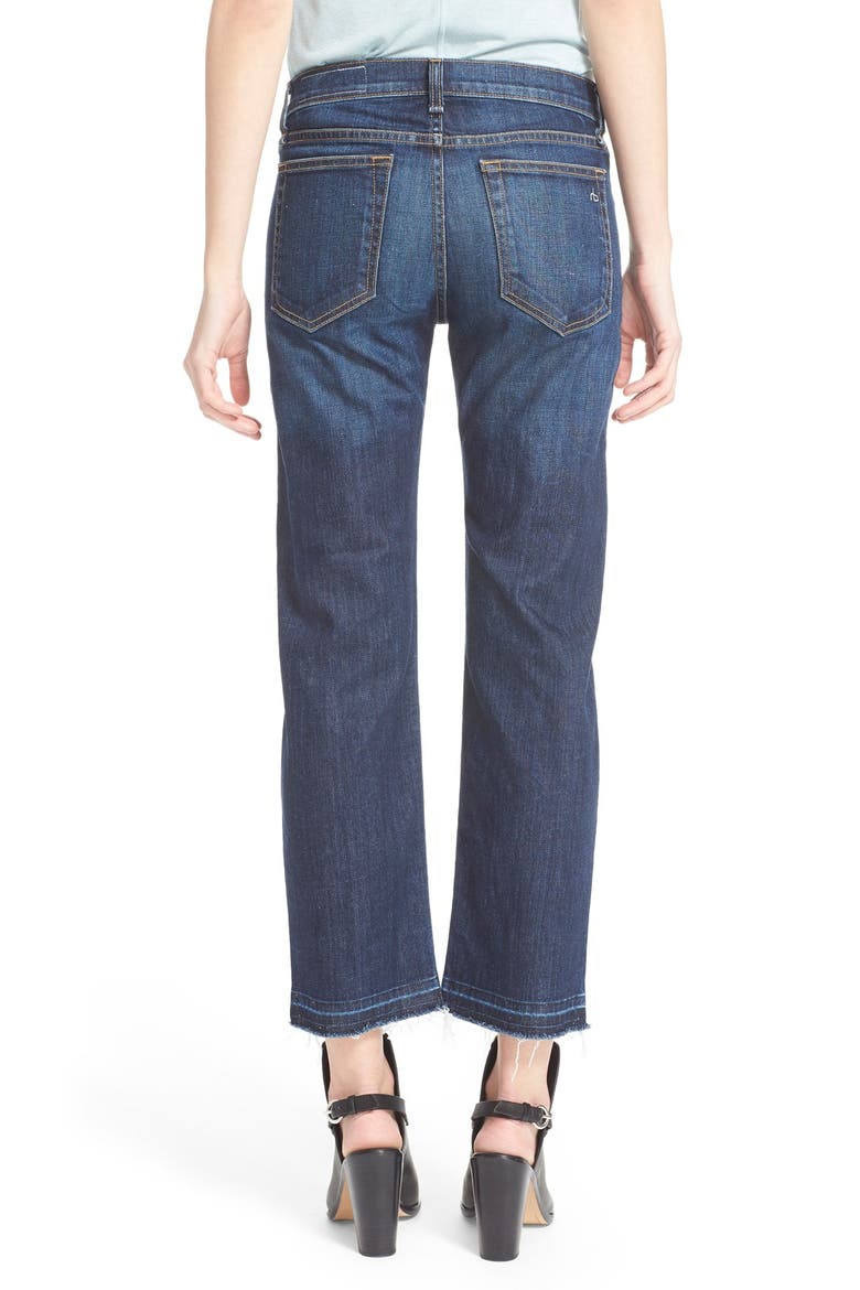Crop Straight Leg Jeans, Alternate, color, KINGSBURY