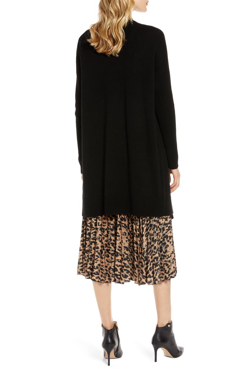 Halogen<sup>®</sup> Wool & Cashmere Drape Front Long Cardigan, Alternate, color,