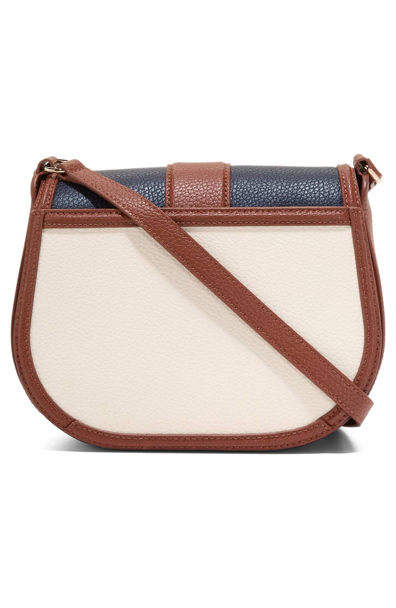 Cole Haan Marina Saddle Crossbody Bag, Alternate, color, Midnight Moon / Ivory/ Cuoio
