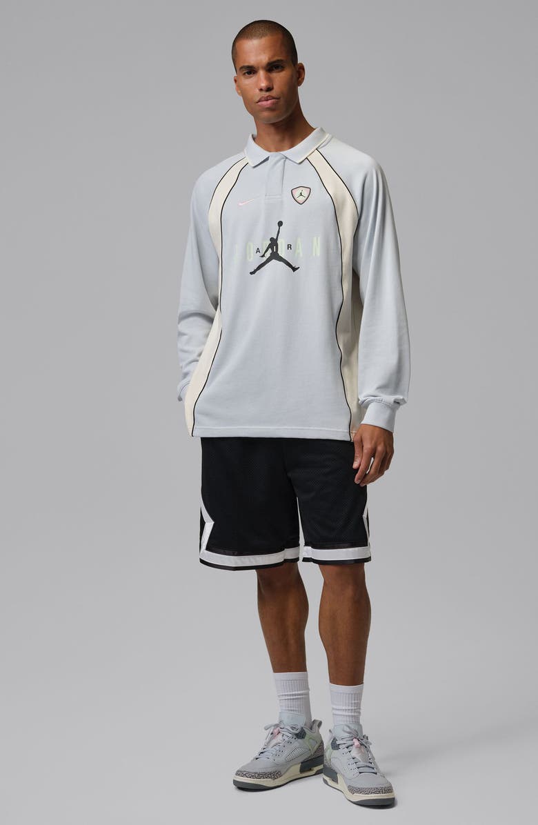 Jordan Dri-FIT Brooklyn Diamond Mesh Basketball Shorts, Alternate, color, Black/ Metallic Silver