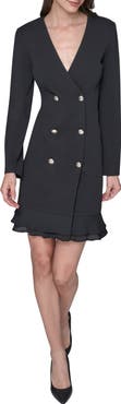 KARL LAGERFELD PARIS Ruffle Hem Scuba Crepe Dress