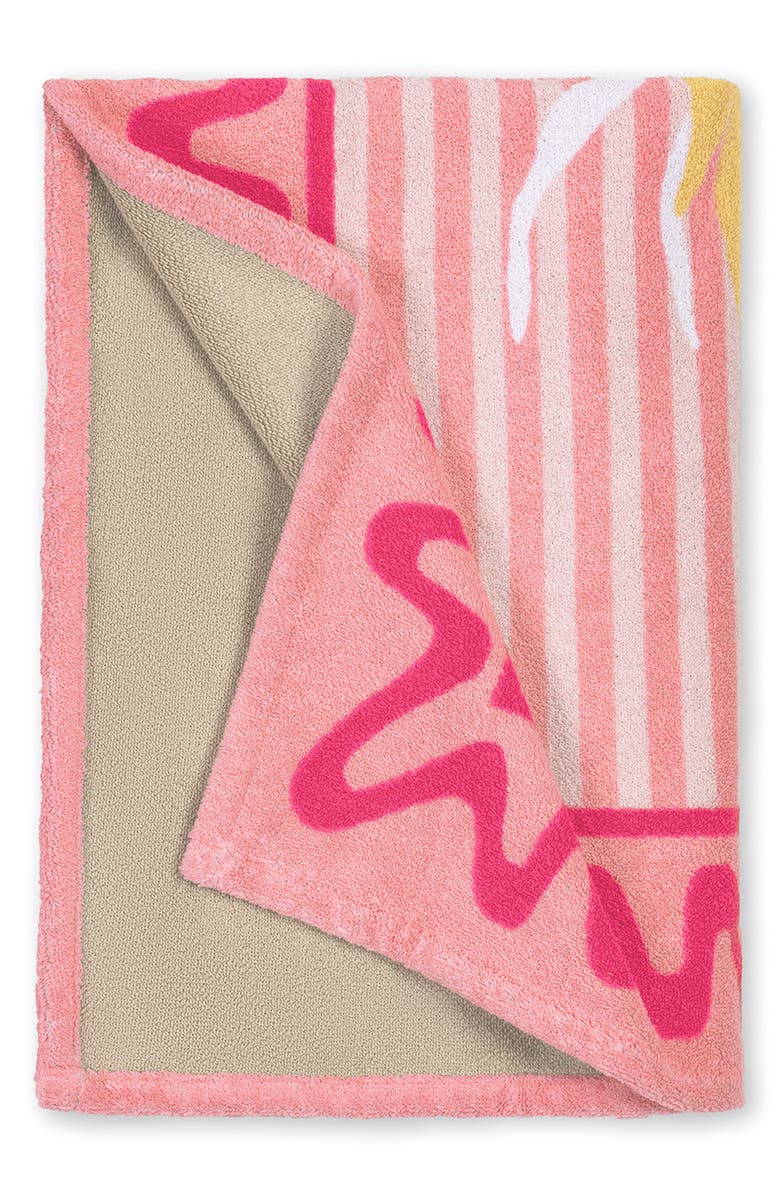Matouk Seahorse Beach Towel, Alternate, color, Pink Coral