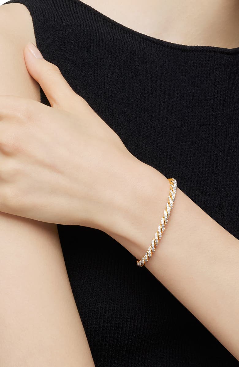 David Yurman Pavéflex Bracelet in 18K Gold with Diamonds, Alternate, color, Gold/ Diamond