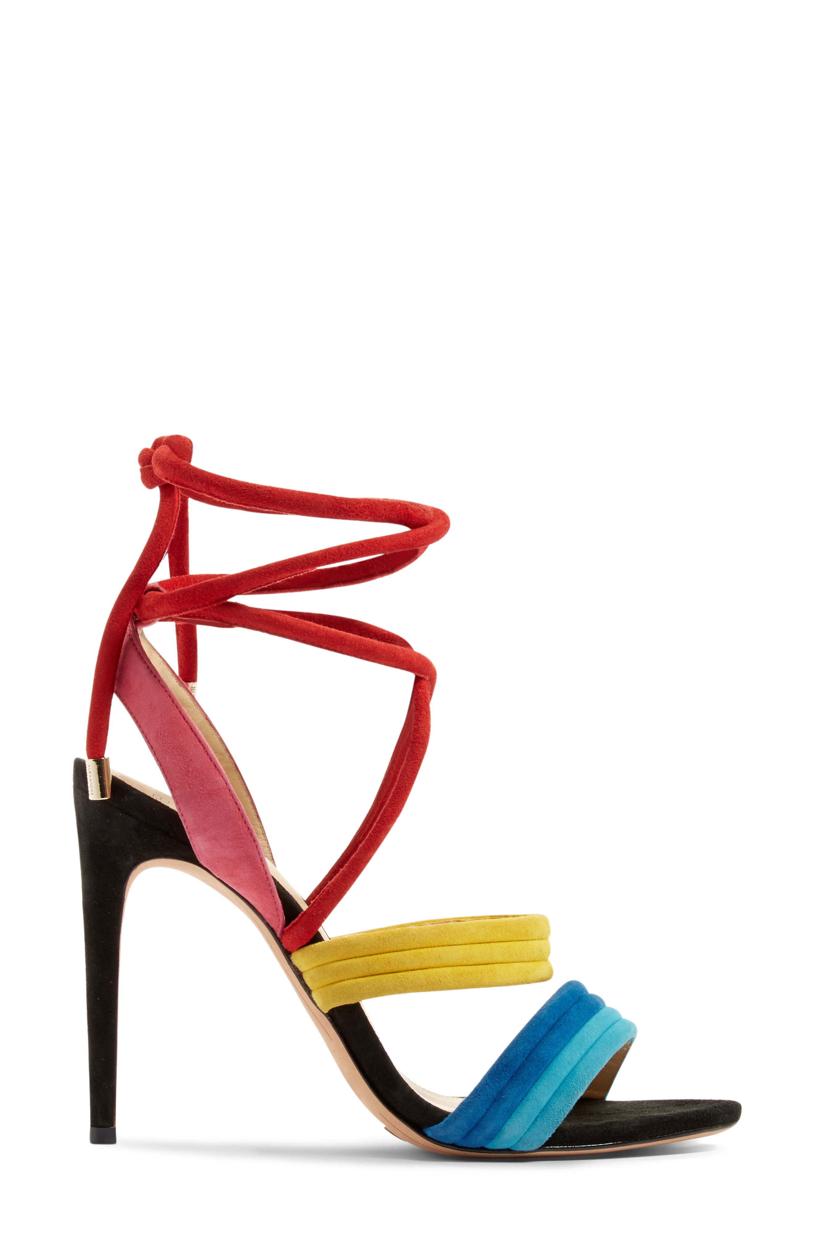 Aurora Lace-Up Sandal, Alternate, color, RED MULTI SUEDE