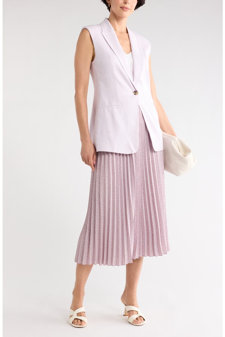 Classic Fit Linen Blend Vest, Main, color, PURPLE HUSH