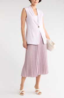Classic Fit Linen Blend Vest