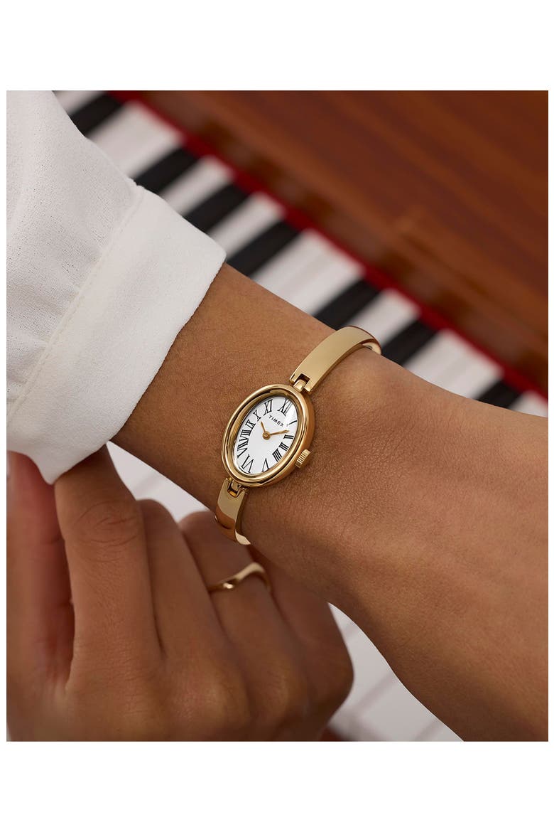 Cavatina Oval Bracelet Watch, 19mm, Alternate, color, GOLD-TONE