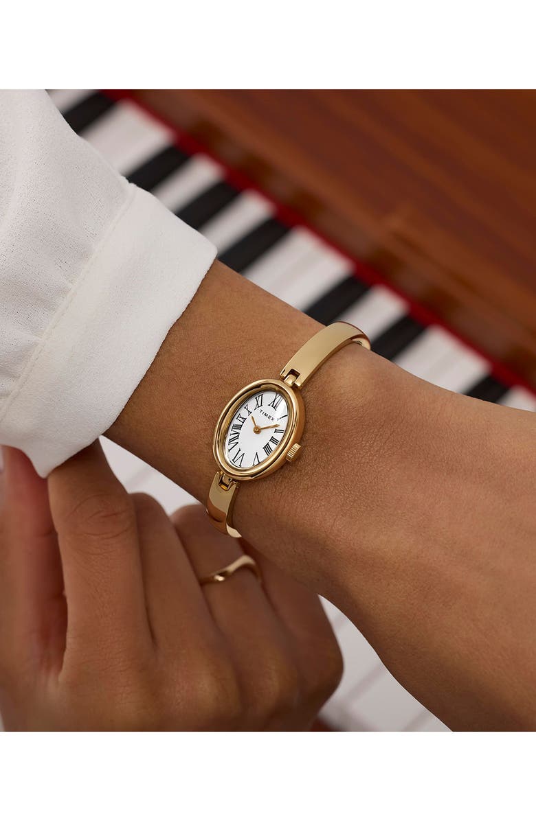 Timex<sup>®</sup> Cavatina Oval Bracelet Watch, 19mm, Alternate, color,