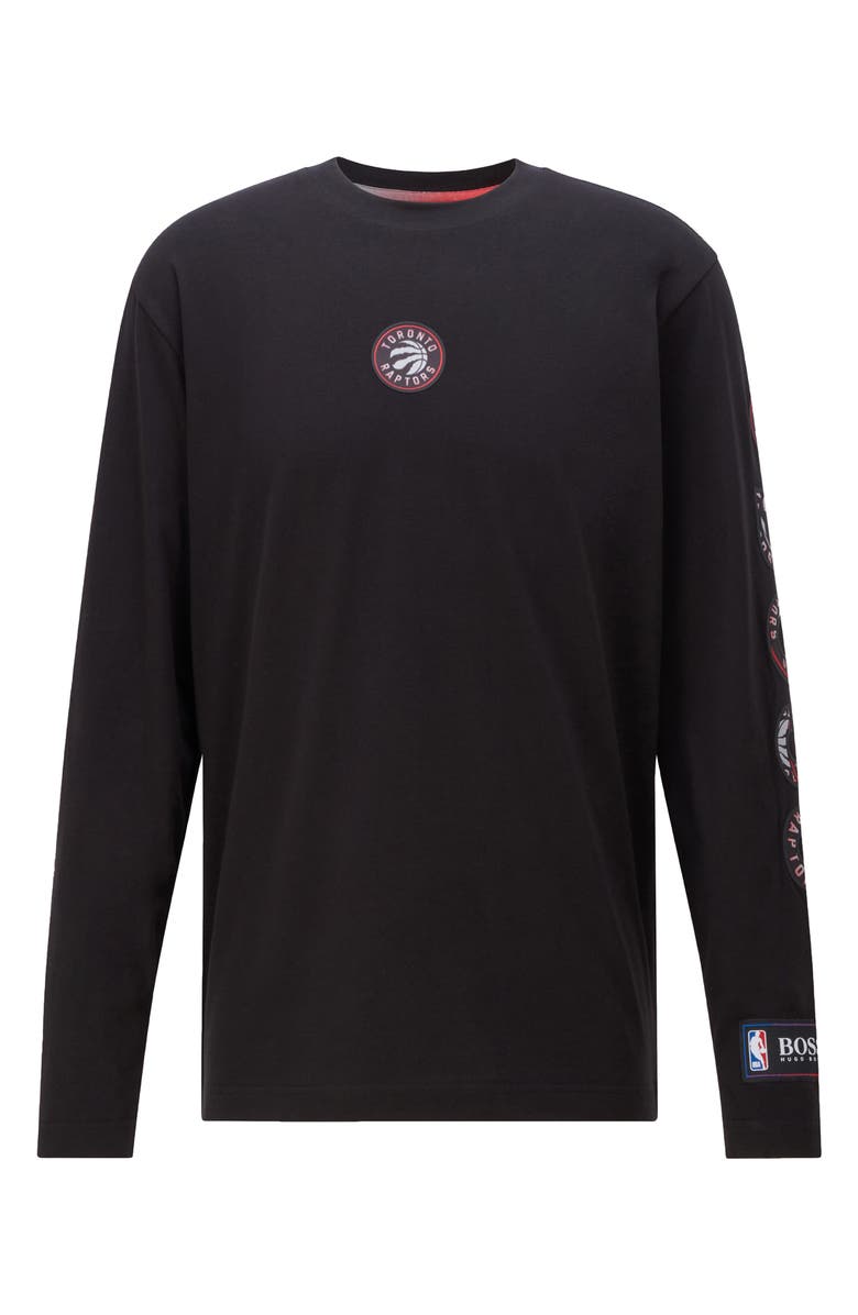 BOSS x NBA Threesixty Toronto Raptors Long Sleeve Logo Graphic Tee, Alternate, color, 