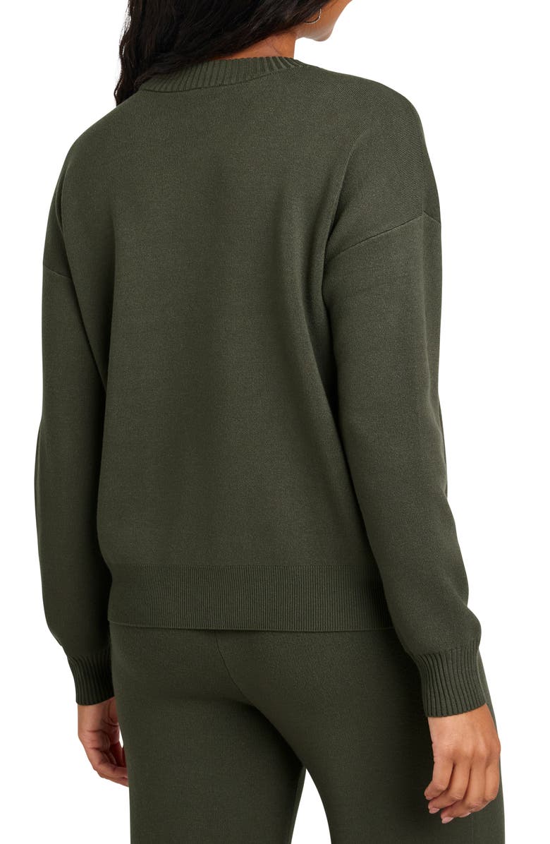 Splendid x @cellajaneblog Front Seam Sweater, Alternate, color, Caviar