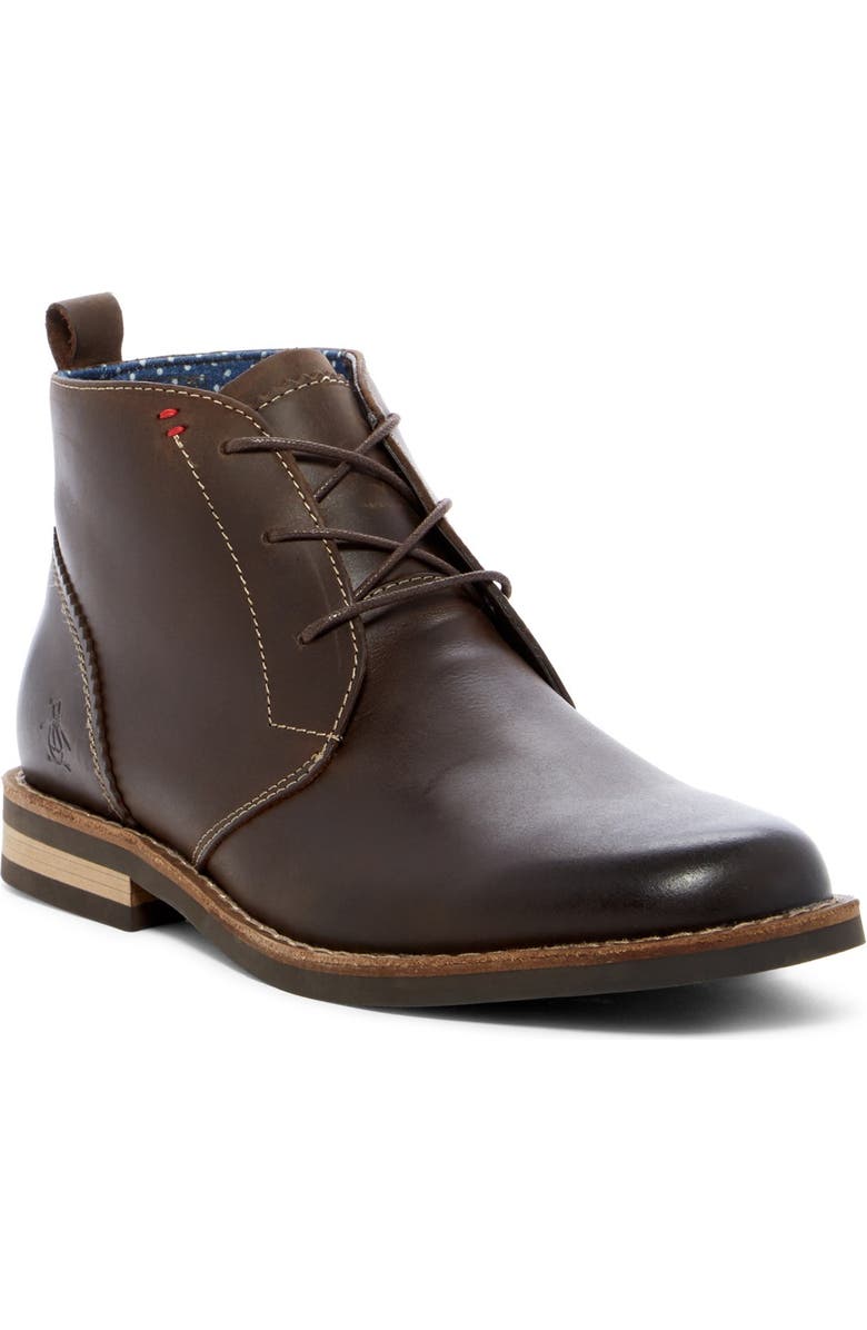 Original Penguin Hank Leather Chukka Boot, Main, color,