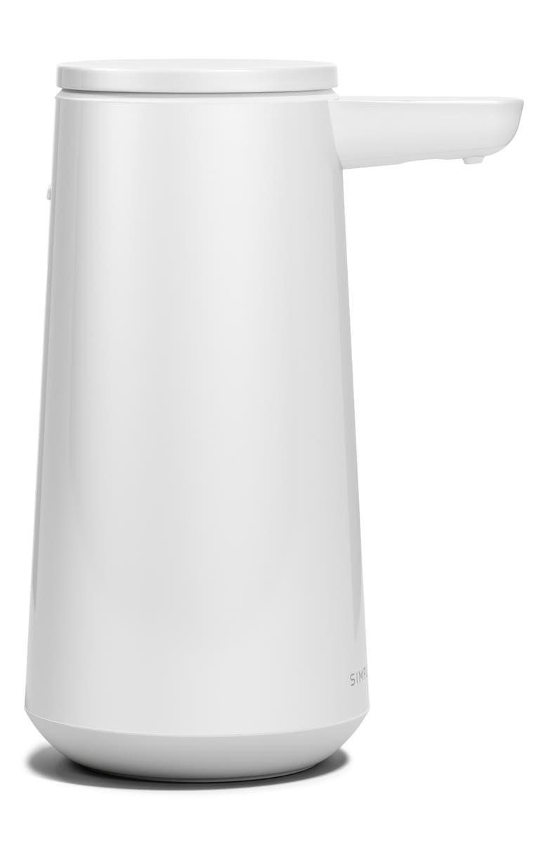simplehuman Rechargeable Sensor Pump Foam Soap Dispenser, Alternate, color, White