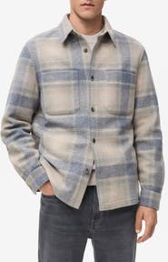 MANGO Check Flannel Shirt Jacket