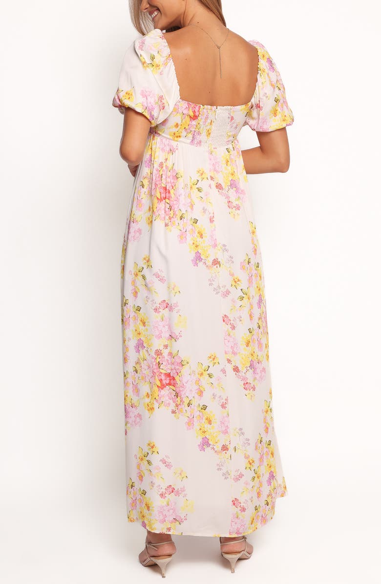 Petal & Pup Delaney Floral Puff Sleeve Maxi Dress, Alternate, color, Pink Floral