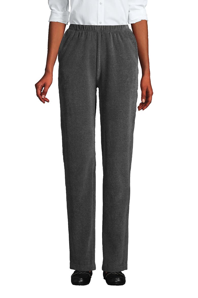 Sport Knit High Rise Corduroy Pants, Main, color, Charcoal Heather