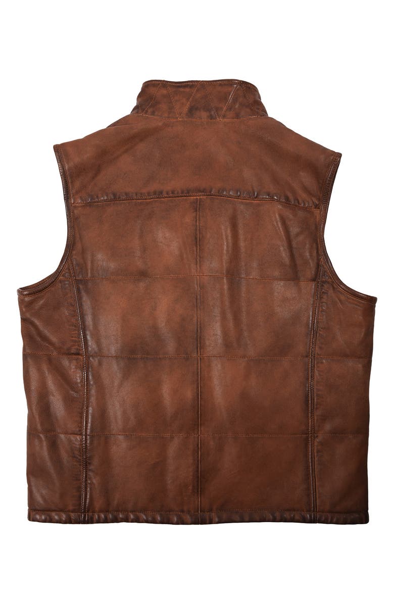 FLYNT Tumbled Leather Vest with Removable Liner, Alternate, color, Brown