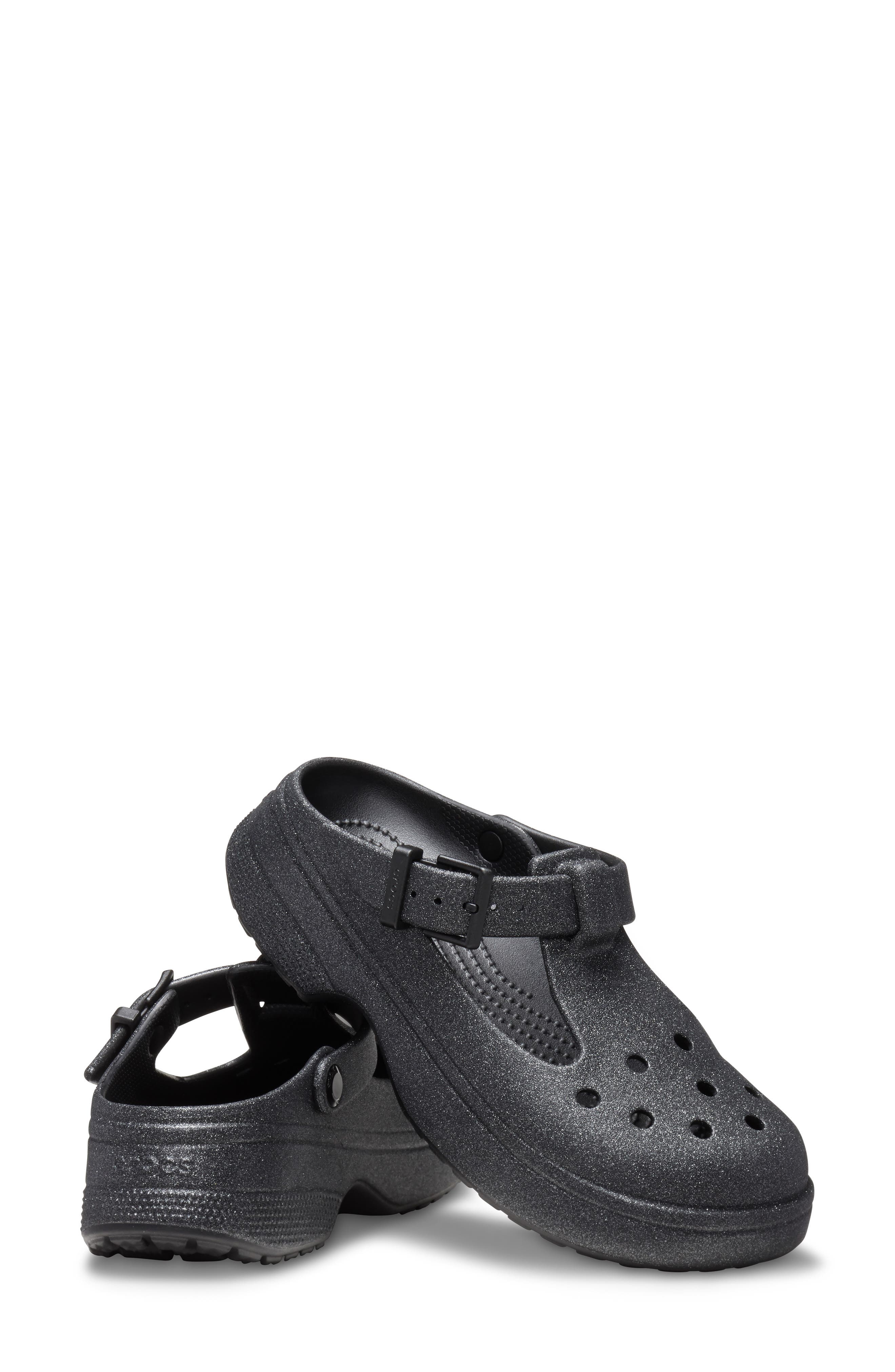 CROCS Classic Glitter Clog, Alternate, color, Black