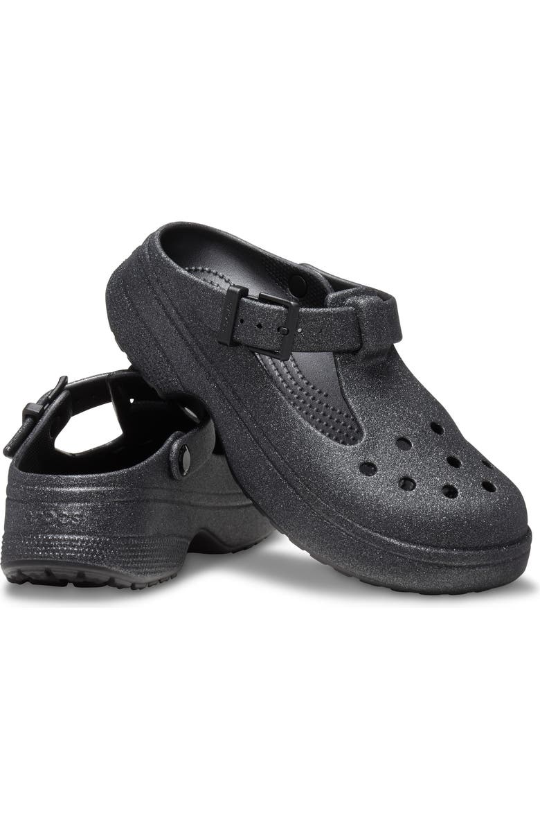CROCS Classic Glitter Clog, Alternate, color, Black