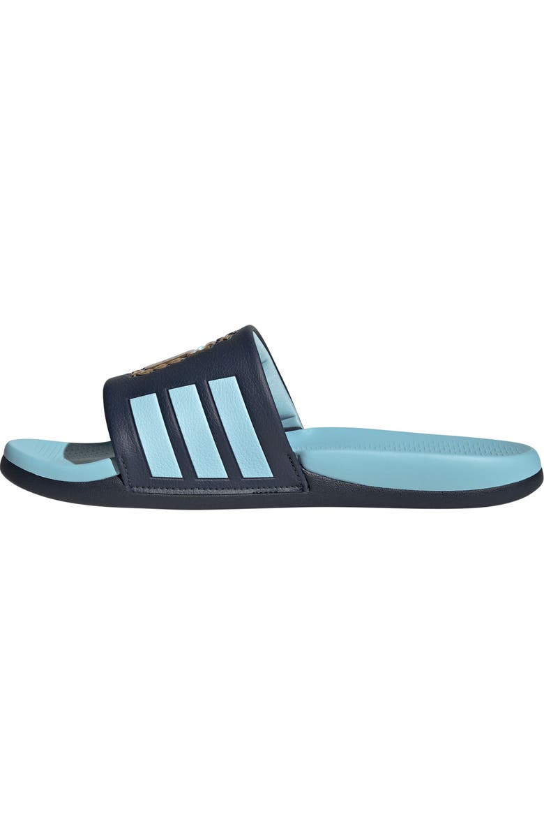 adidas Gender Inclusive Adilette Comfort 2.0 Argentina Slide Sandal, Alternate, color, Navy/ Dark Gold/ Icey Blue