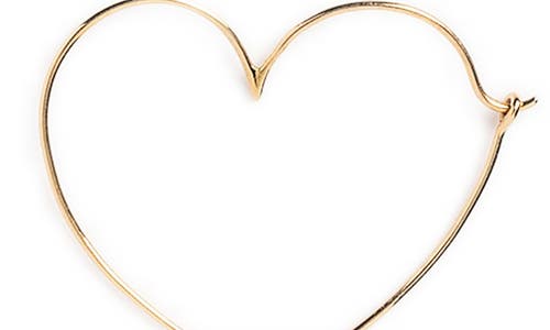 Local Eclectic Heart Hoop Earrings In Gold