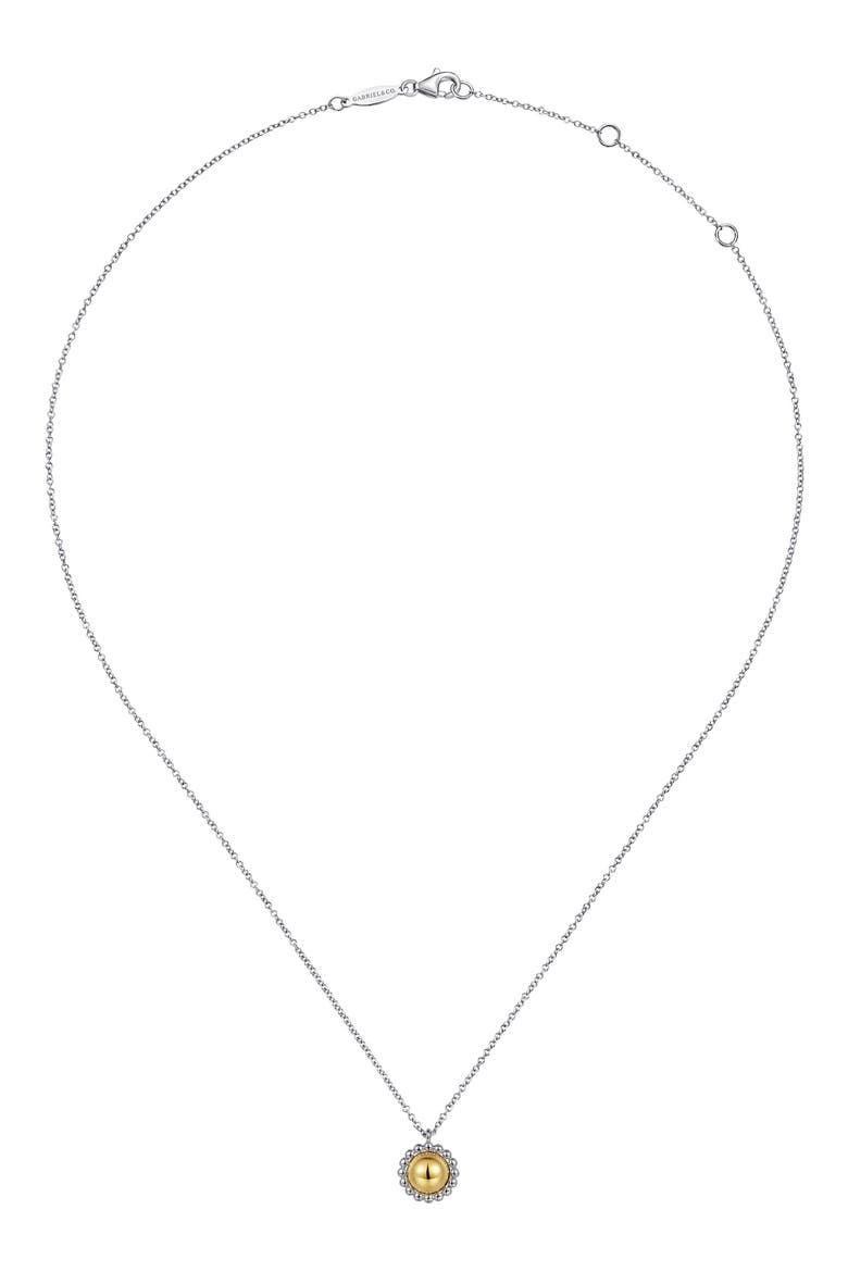 Dome Pendant Necklace, Alternate, color, STERLING SILVER