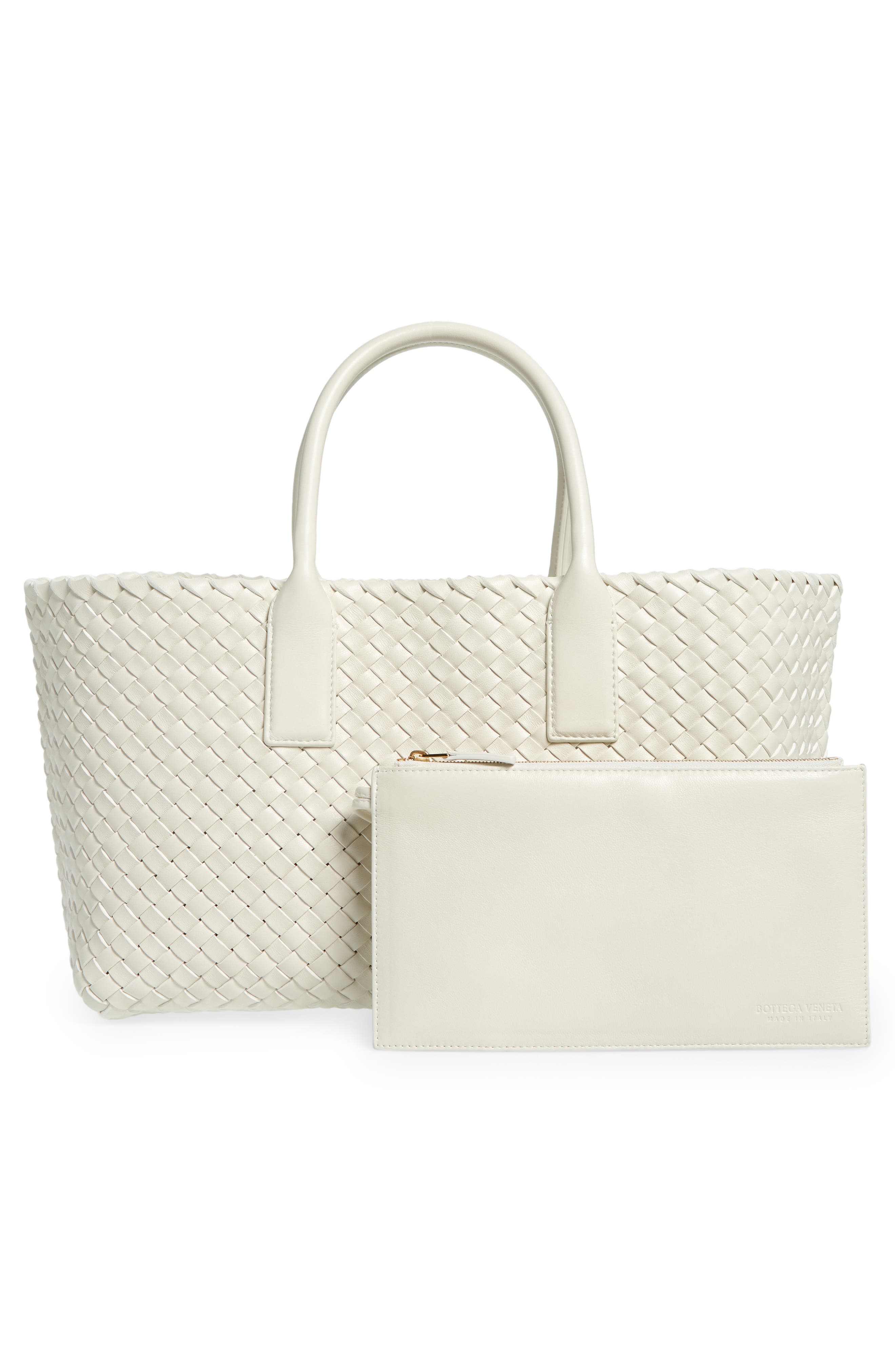 Bottega Veneta Small Cabat Intreccio Leather Tote, Alternate, color, 