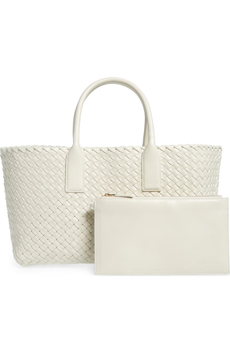 Bottega Veneta Small Cabat Intreccio Leather Tote, Alternate, color,