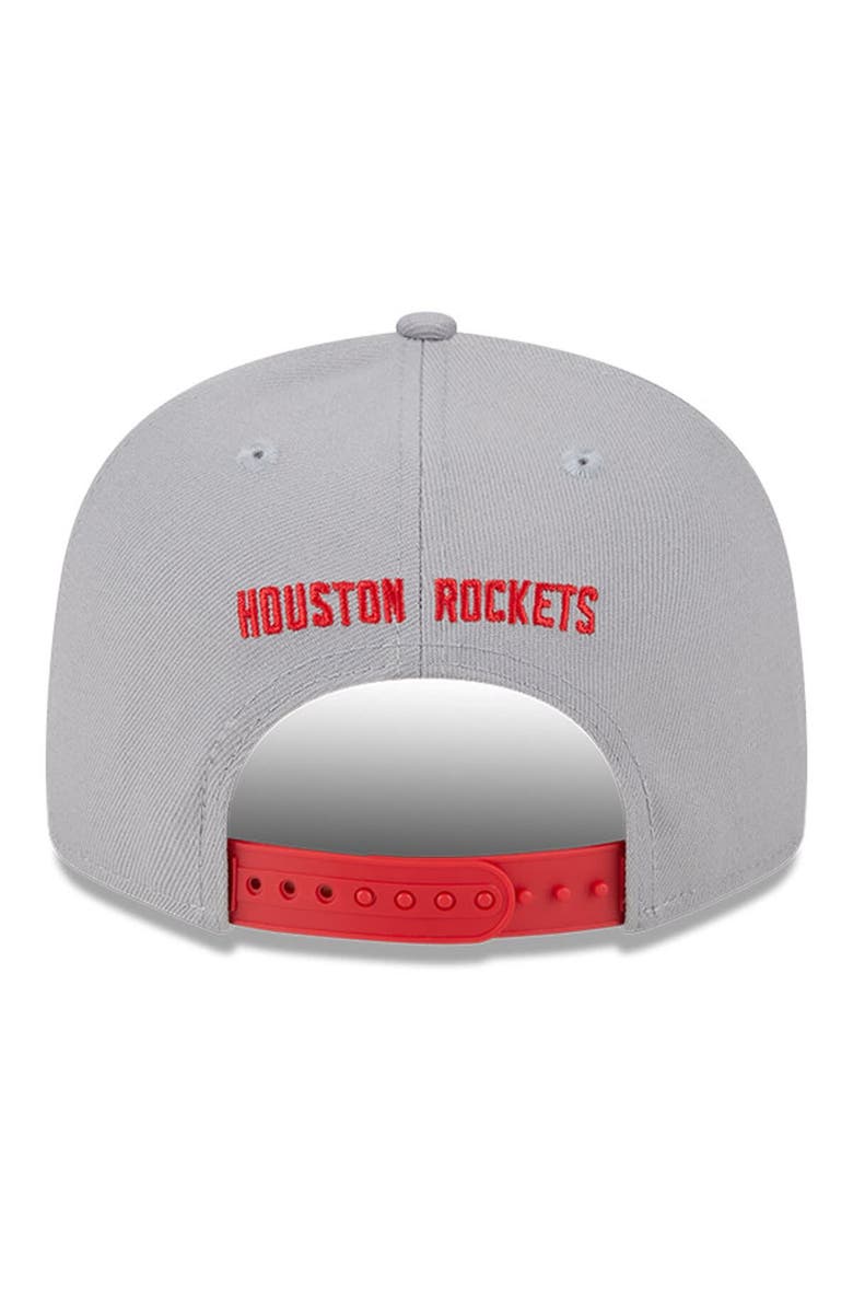 New Era Men's New Era Gray Houston Rockets Chenille Band 9FIFTY Snapback Hat, Alternate, color, Gray