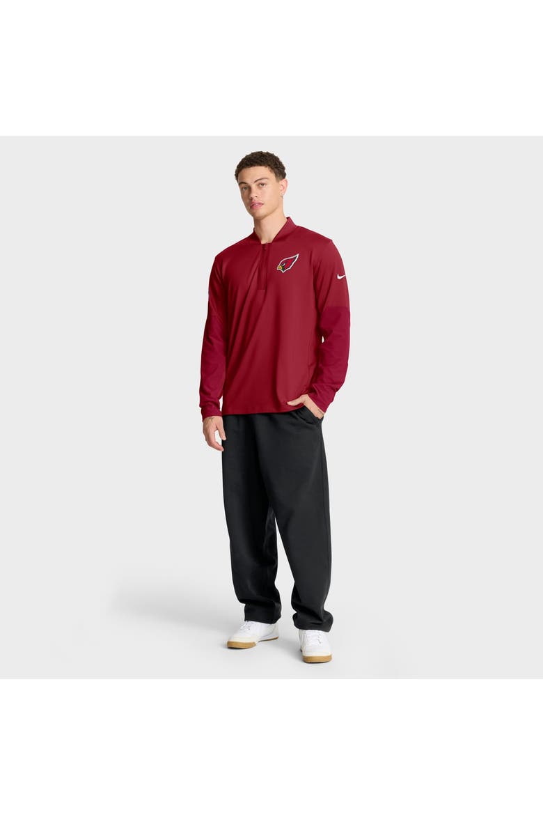 Men's Nike Cardinal Arizona Cardinals Sideline Dri-FIT Half-Zip Pullover, Alternate, color, Cardinal