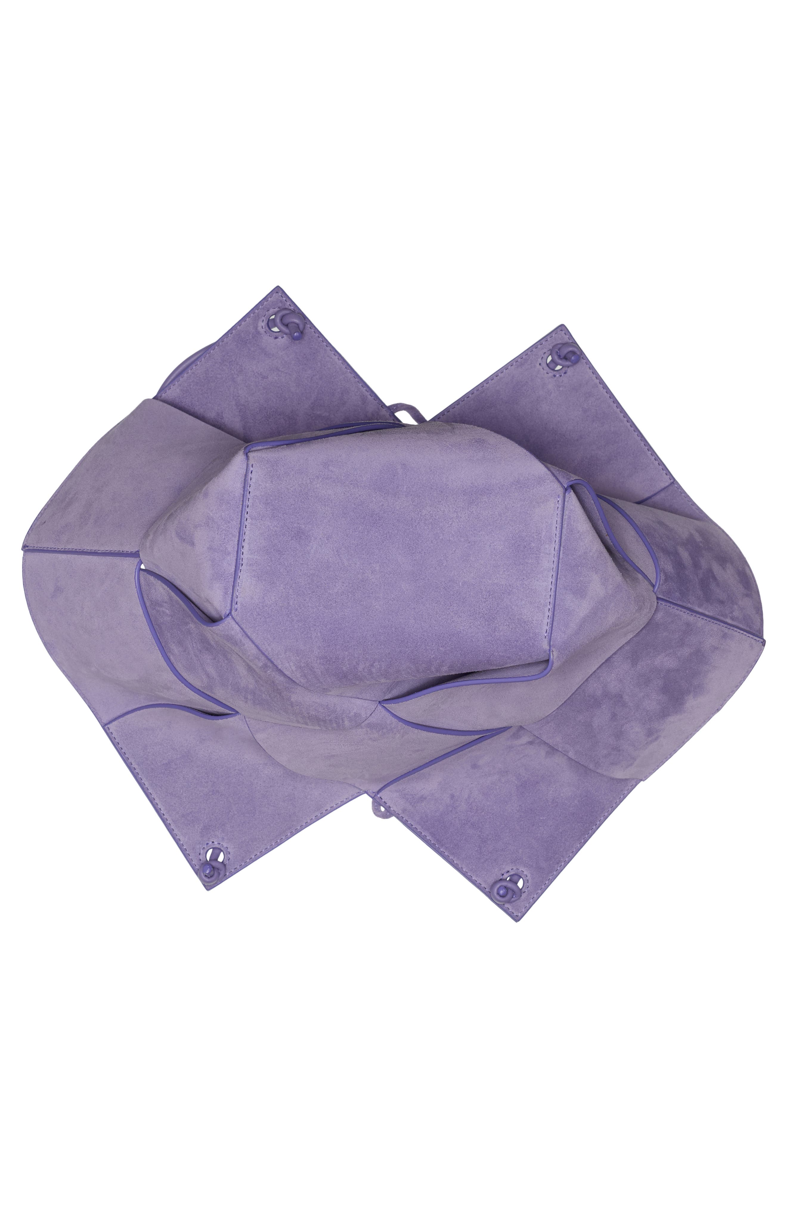 Intreccio Suede Tote, Alternate, color, LAVENDER/ SILVER