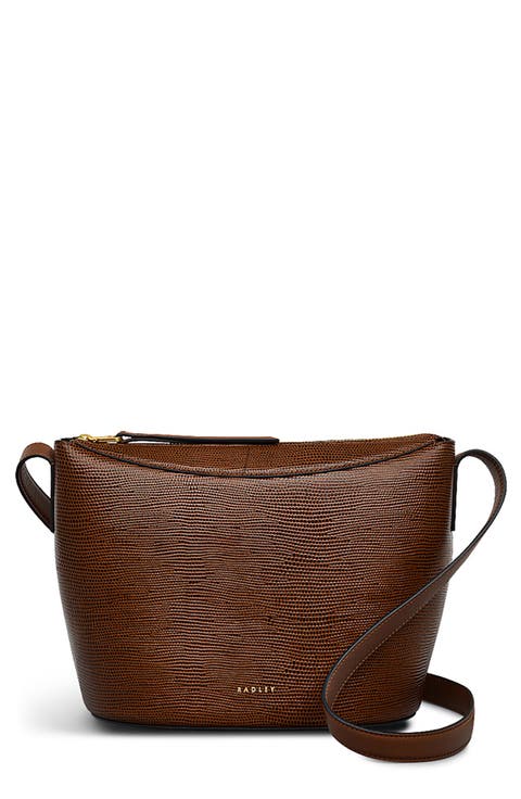 The Kensal Lizard Embossed Small Crossbody Bag