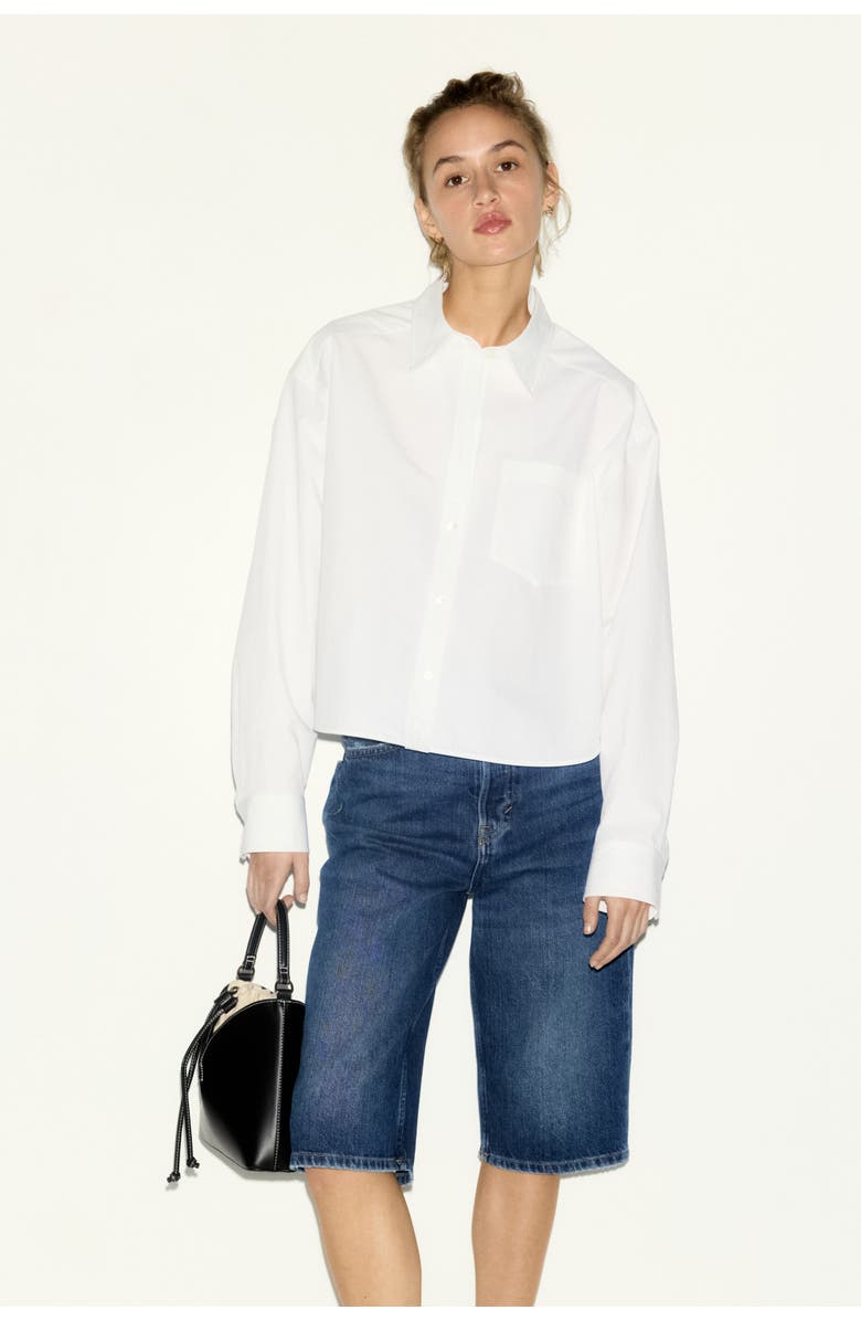 H&M Denim Bermuda Shorts, Alternate, color, Dark Denim Blue