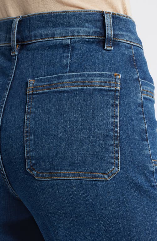 Frame Le Slim Palazzo Jeans With Bardot Pockets In Cursive