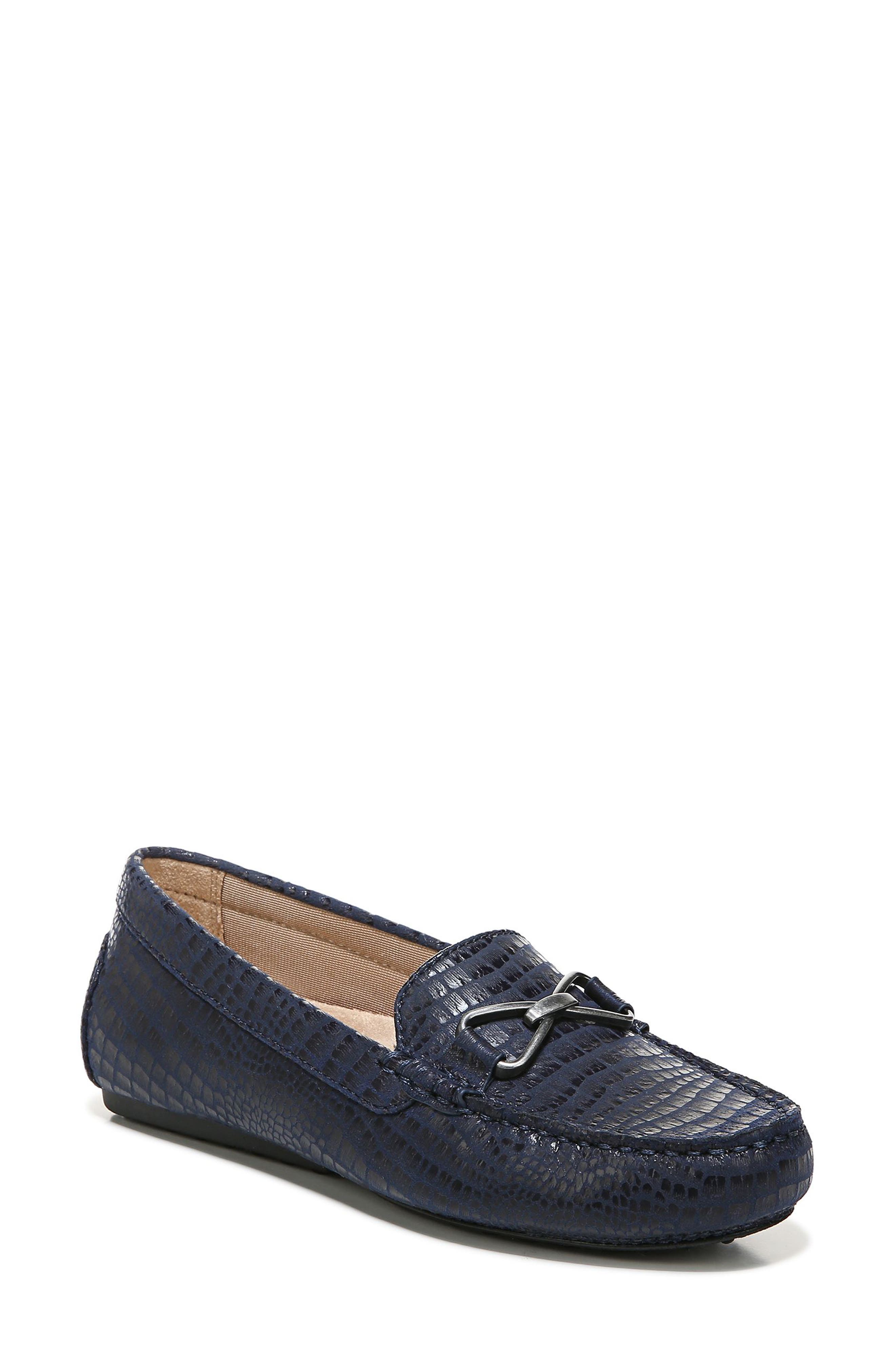 Turnpike Croc Embossed Loafer, Main, color, LUX NAVY