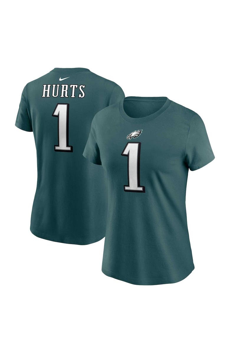 Nike Women's Nike Jalen Hurts Midnight Green Philadelphia Eagles Player Name & Number T-Shirt, Main, color, Green
